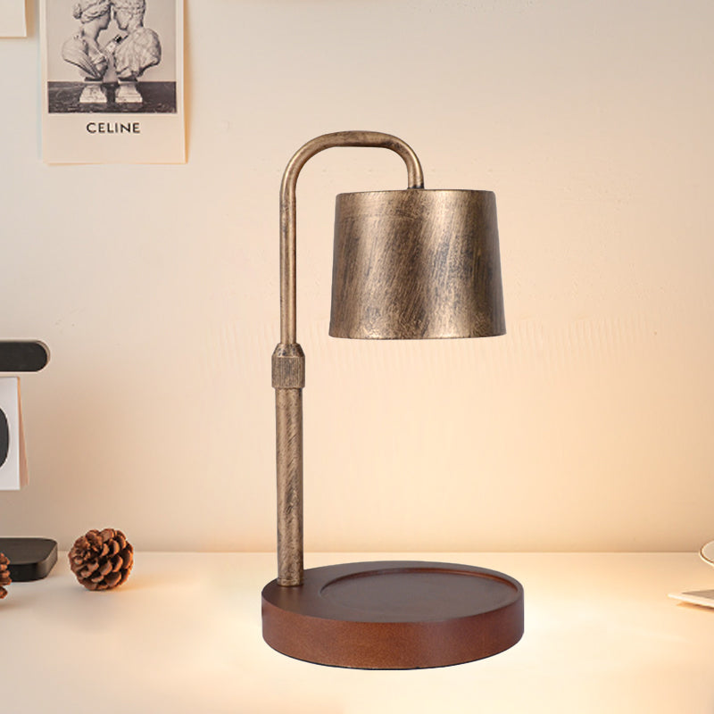 Contemporary Scandinavian Iron Liftable Dimmable Cylinder 1-Light Melting Wax Table Lamp For Bedroom