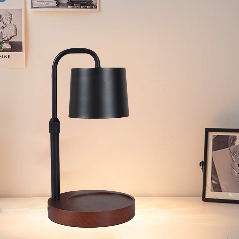 Contemporary Scandinavian Iron Liftable Dimmable Cylinder 1-Light Melting Wax Table Lamp For Bedroom