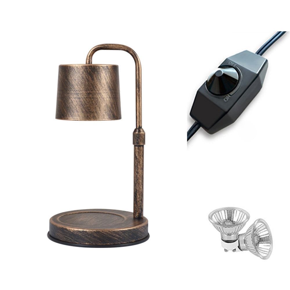 Contemporary Scandinavian Iron Liftable Dimmable Cylinder 1-Light Melting Wax Table Lamp For Bedroom