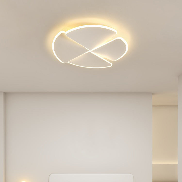 Contemporary Nordic Iron Acrylic Piece Square Round LED Flush Mount Ceiling Light For Bedroom