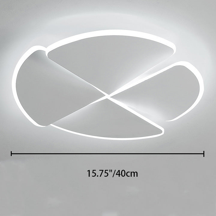 Contemporary Nordic Iron Acrylic Piece Square Round LED Flush Mount Ceiling Light For Bedroom