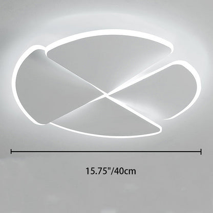Contemporary Nordic Iron Acrylic Piece Square Round LED Flush Mount Ceiling Light For Bedroom