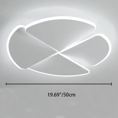 Contemporary Nordic Iron Acrylic Piece Square Round LED Flush Mount Ceiling Light For Bedroom