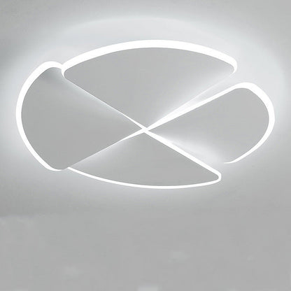 Contemporary Nordic Iron Acrylic Piece Square Round LED Flush Mount Ceiling Light For Bedroom