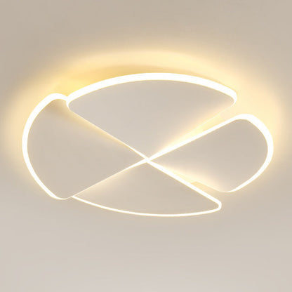 Contemporary Nordic Iron Acrylic Piece Square Round LED Flush Mount Ceiling Light For Bedroom
