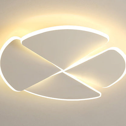 Contemporary Nordic Iron Acrylic Piece Square Round LED Flush Mount Ceiling Light For Bedroom