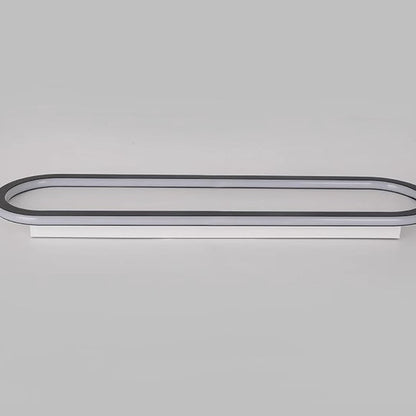 Modern Minimalist Iron Silica Elliptical LED Flush Mount Ceiling Light For Hallway