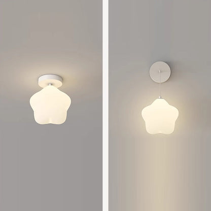 مصباح حائط LED بتصميم نجمة حديدية بسيط وعصري بجانب السرير 