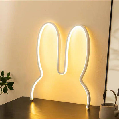 Contemporary Creative Kids Metal USB Bunny Ear Hanging LED Wall Sconce Lamp For Bedroom