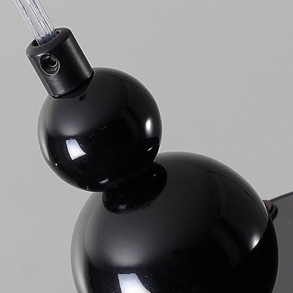 Contemporary Scandinavian Stainless Steel Resin Round Crackle LED Pendant Light For Bedside
