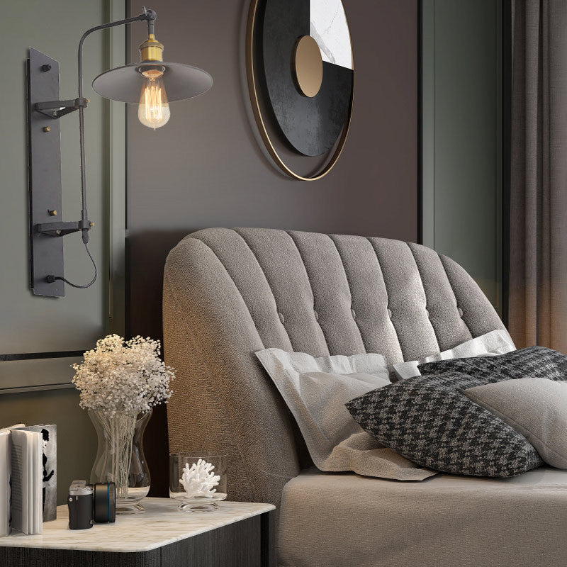 Contemporary Industrial Iron Rotatable Conic 1-Light Wall Sconce Lamp For Living Room