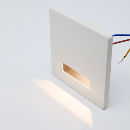 Modern Minimalist Waterproof Aluminum Alloy Steel PC Square LED Recessed Wall Sconce Lamp For Hallway