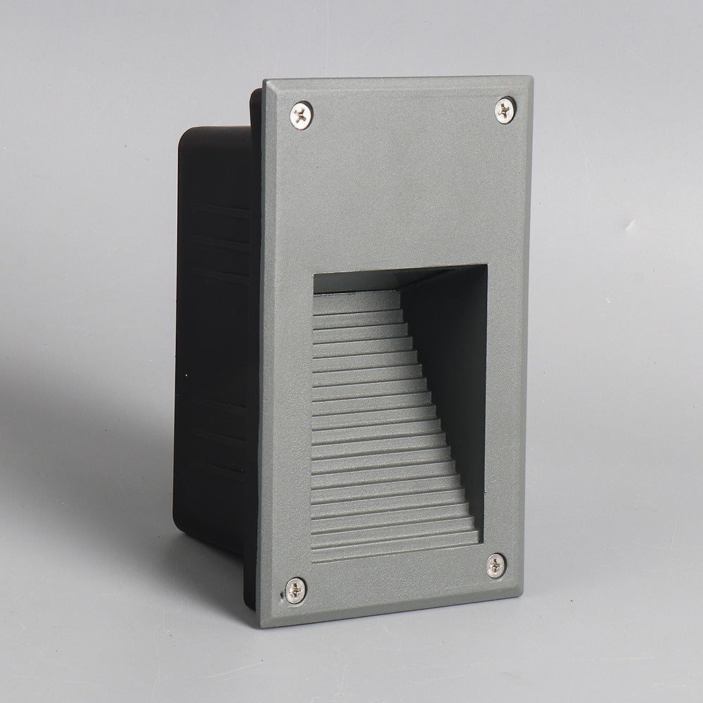 Modern Minimalist Waterproof Aluminum Rectangular Striped LED Recessed Wall Sconce Lamp For Hallway