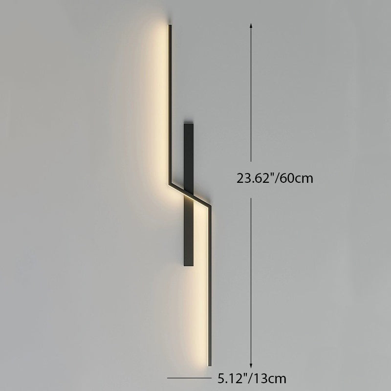 مصباح حائط LED بتصميم عصري بسيط من الألومنيوم والسيليكا بشريط خطي لغرفة النوم 