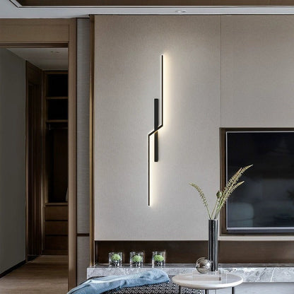 مصباح حائط LED بتصميم عصري بسيط من الألومنيوم والسيليكا بشريط خطي لغرفة النوم 