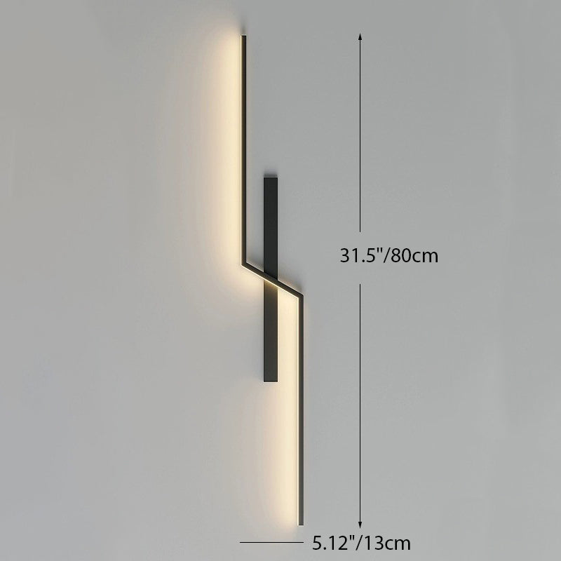 مصباح حائط LED بتصميم عصري بسيط من الألومنيوم والسيليكا بشريط خطي لغرفة النوم 