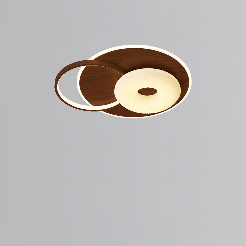 Contemporary Nordic Hardware PE Flower Triangle Round LED Flush Mount Ceiling Light For Bedroom