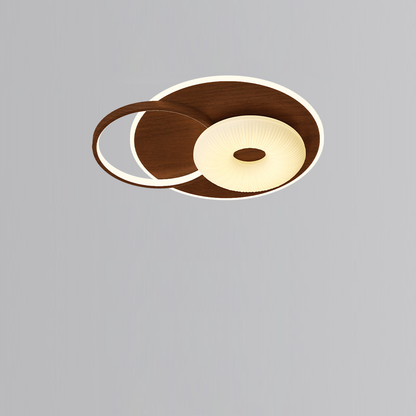 Contemporary Nordic Hardware PE Flower Triangle Round LED Flush Mount Ceiling Light For Bedroom