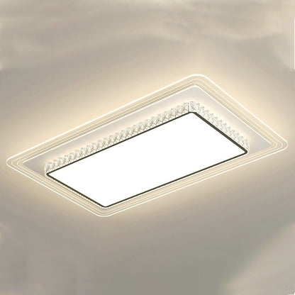 Modern Simplicity Hardware Acrylic Rectangular Square Round LED Flush Mount Ceiling Light For Living Room