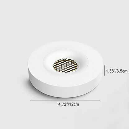 Modern Minimalist Iron Round Honeycomb Spotlight LED Flush Mount Ceiling Light For Hallway