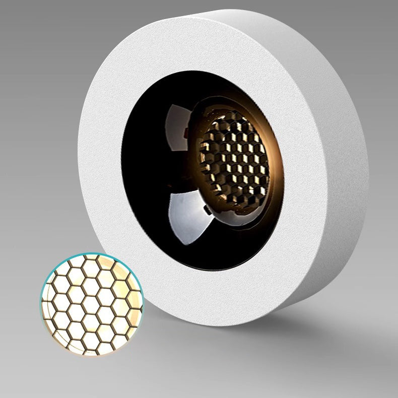 Modern Minimalist Iron Round Honeycomb Spotlight LED Flush Mount Ceiling Light For Hallway