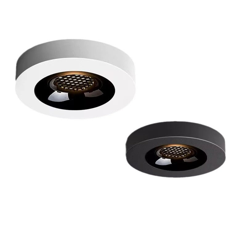 Modern Minimalist Iron Round Honeycomb Spotlight LED Flush Mount Ceiling Light For Hallway