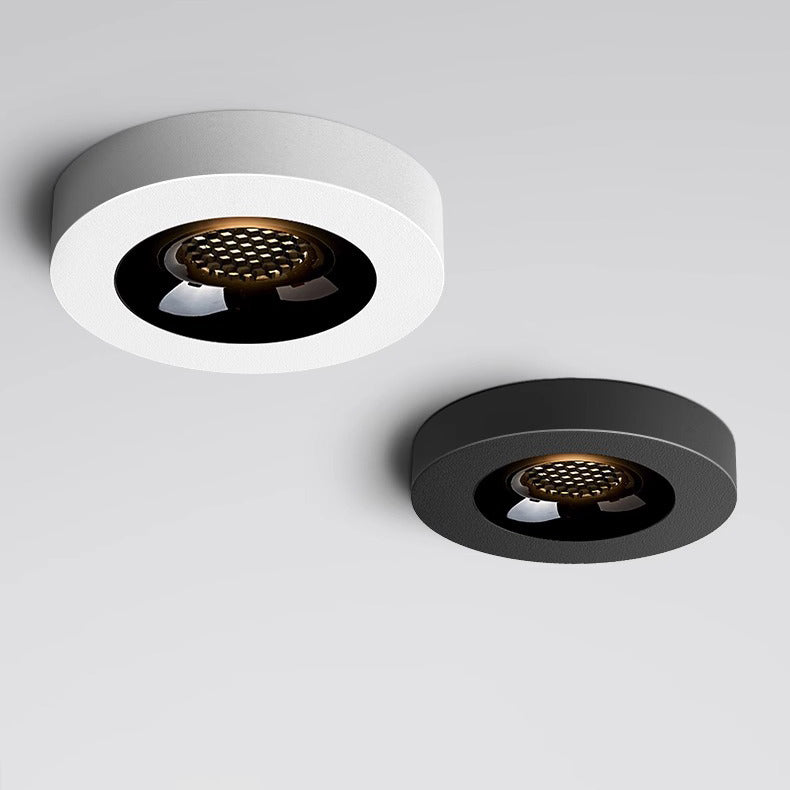 Modern Minimalist Iron Round Honeycomb Spotlight LED Flush Mount Ceiling Light For Hallway