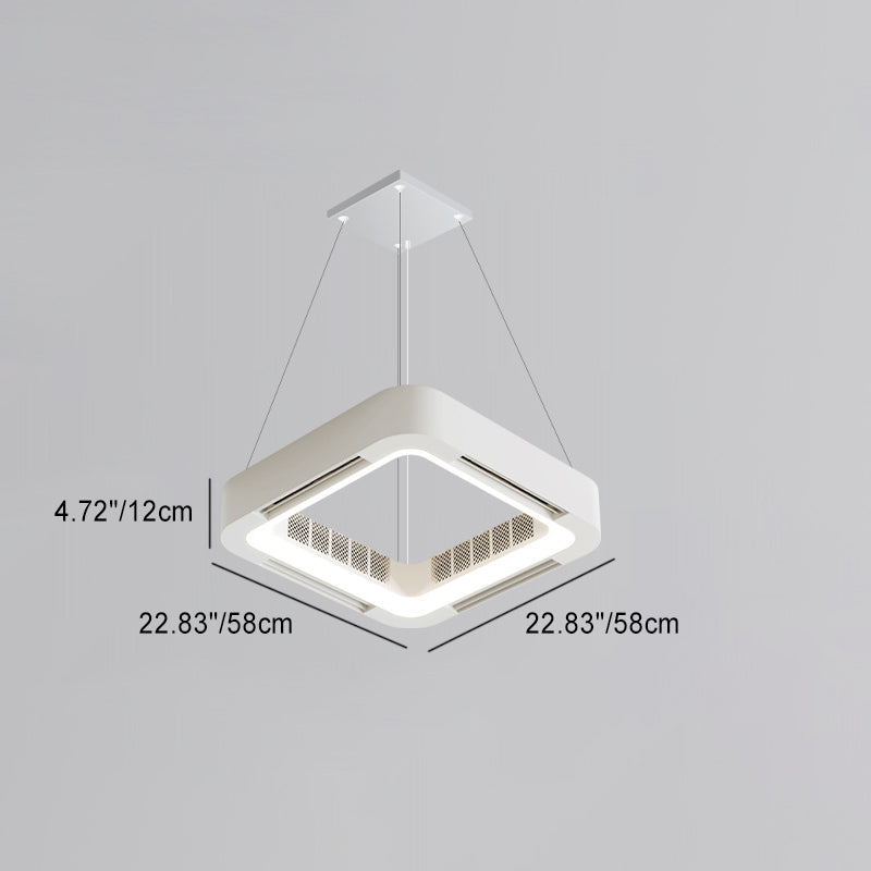 ثريات سقف LED مربعة الشكل مصنوعة من مادة ABS الأكريليك بتصميم بسيط وعصري لغرفة النوم 