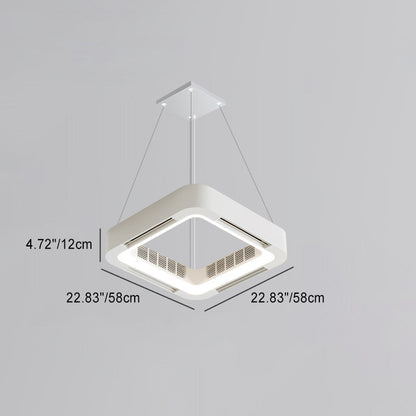 ثريات سقف LED مربعة الشكل مصنوعة من مادة ABS الأكريليك بتصميم بسيط وعصري لغرفة النوم 