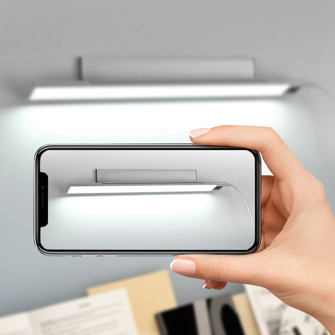 Modern Minimalist Rechargeable Aluminum Acrylic PC Hand Swipe Sensor Rectangular LED Wall Sconce Lamp For Study
