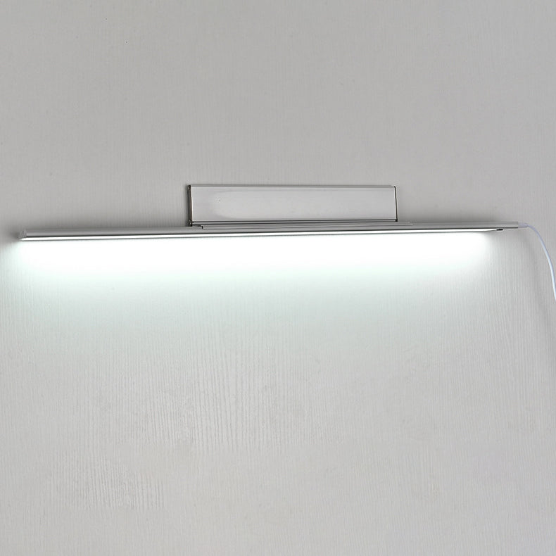 Modern Minimalist Rechargeable Aluminum Acrylic PC Hand Swipe Sensor Rectangular LED Wall Sconce Lamp For Study