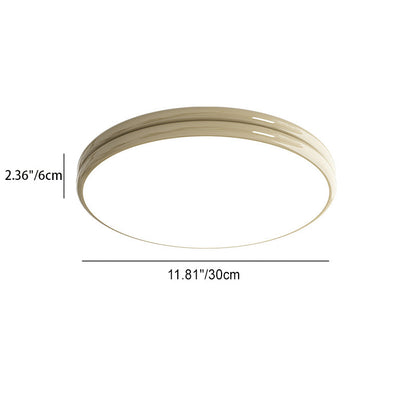 Modern Minimalist Iron Acrylic Round Two-Tier LED Flush Mount Ceiling Light For Bedroom