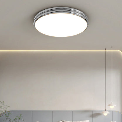 Modern Minimalist Iron Acrylic Round Two-Tier LED Flush Mount Ceiling Light For Bedroom