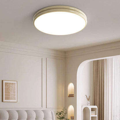 Modern Minimalist Iron Acrylic Round Two-Tier LED Flush Mount Ceiling Light For Bedroom