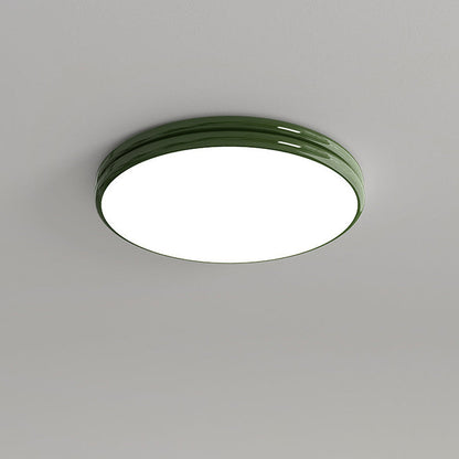 Modern Minimalist Iron Acrylic Round Two-Tier LED Flush Mount Ceiling Light For Bedroom