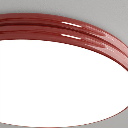 Modern Minimalist Iron Acrylic Round Two-Tier LED Flush Mount Ceiling Light For Bedroom