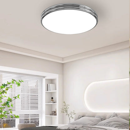Modern Minimalist Iron Acrylic Round Two-Tier LED Flush Mount Ceiling Light For Bedroom