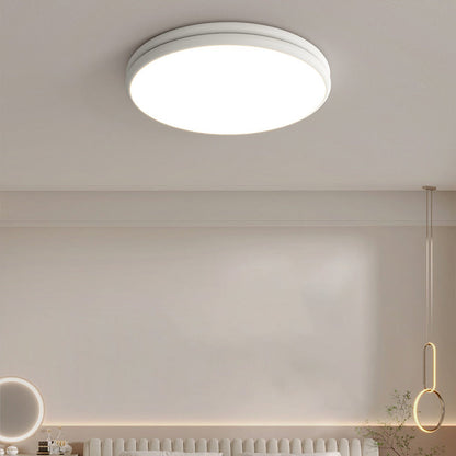 Modern Minimalist Iron Acrylic Round Two-Tier LED Flush Mount Ceiling Light For Bedroom