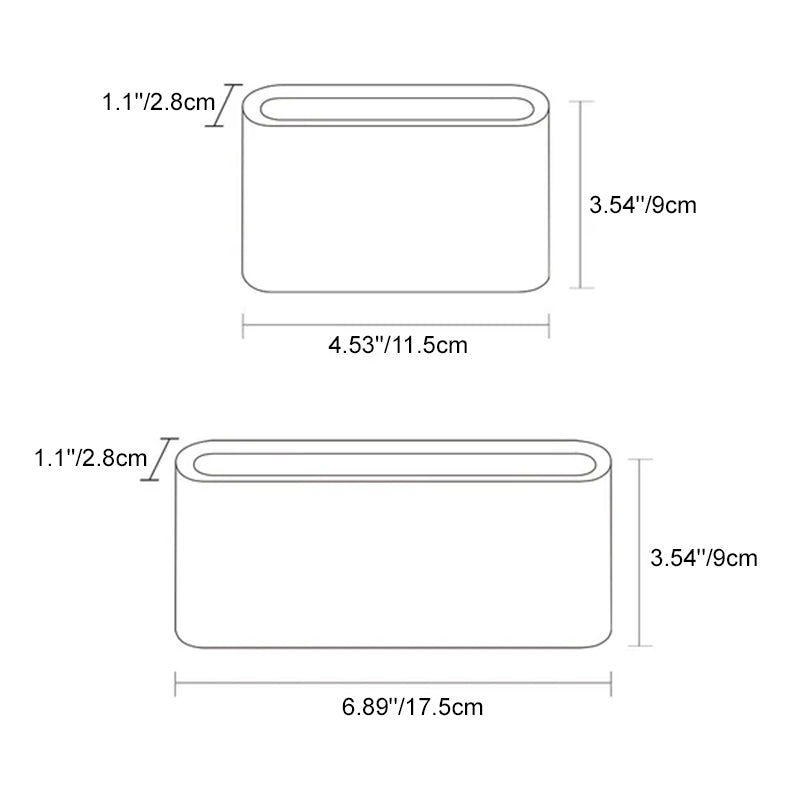 Modern Minimalist Aluminum Square Rectangular LED Wall Sconce Lamp For Bedside