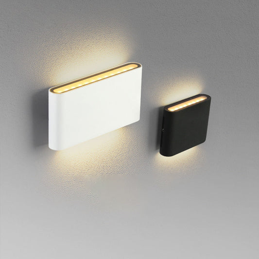 Modern Minimalist Aluminum Square Rectangular LED Wall Sconce Lamp For Bedside