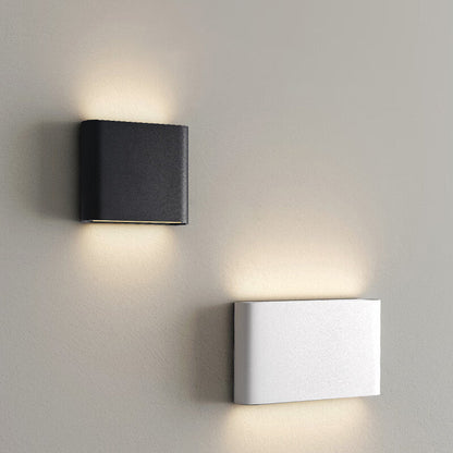 Modern Minimalist Aluminum Square Rectangular LED Wall Sconce Lamp For Bedside