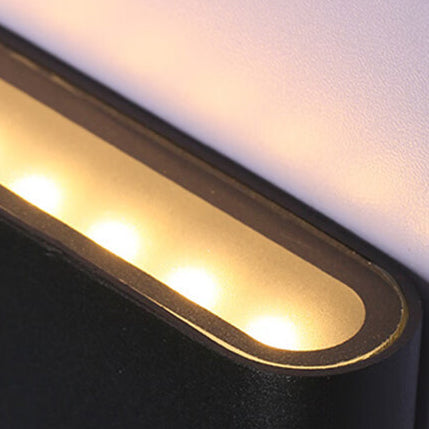 Modern Minimalist Aluminum Square Rectangular LED Wall Sconce Lamp For Bedside
