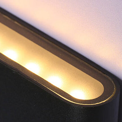 Modern Minimalist Aluminum Square Rectangular LED Wall Sconce Lamp For Bedside