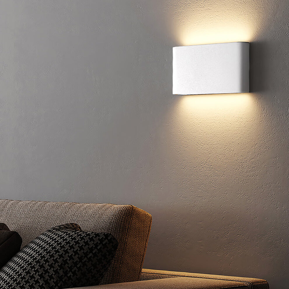 Modern Minimalist Aluminum Square Rectangular LED Wall Sconce Lamp For Bedside