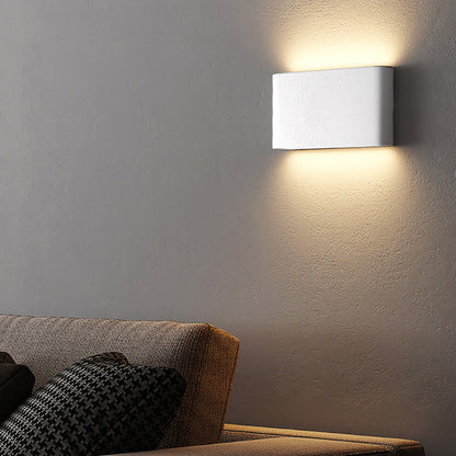 Modern Minimalist Aluminum Square Rectangular LED Wall Sconce Lamp For Bedside