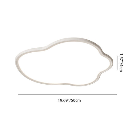 Modern Minimalist Aluminum PVC Irregular Cloud LED Flush Mount Ceiling Light For Bedroom