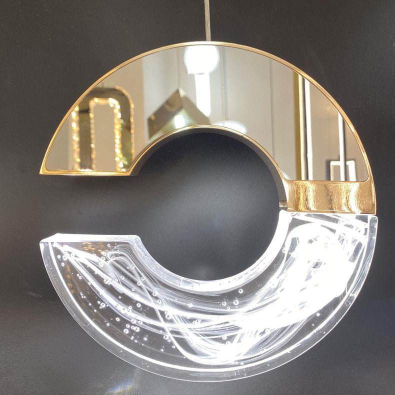 ثريات LED حديثة فاخرة من الألومنيوم والفولاذ المقاوم للصدأ على شكل حرف C لغرفة المعيشة