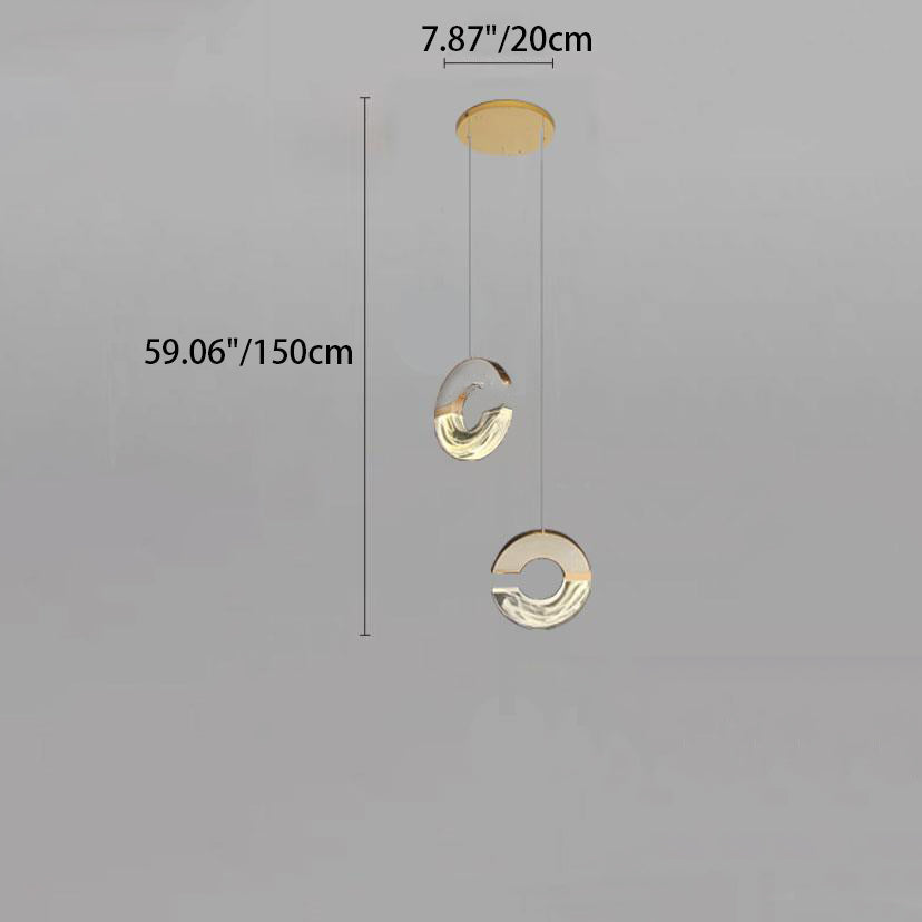 ثريات LED حديثة فاخرة من الألومنيوم والفولاذ المقاوم للصدأ على شكل حرف C لغرفة المعيشة