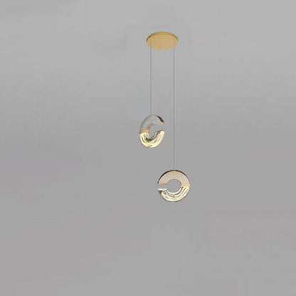 ثريات LED حديثة فاخرة من الألومنيوم والفولاذ المقاوم للصدأ على شكل حرف C لغرفة المعيشة