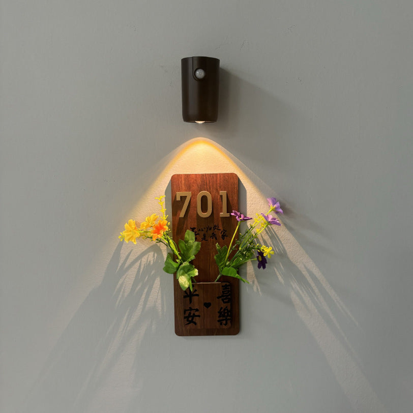 Contemporary Industrial Rechargeable Magnetically Cylinder ABS LED Wall Sconce Lamp For Hallway